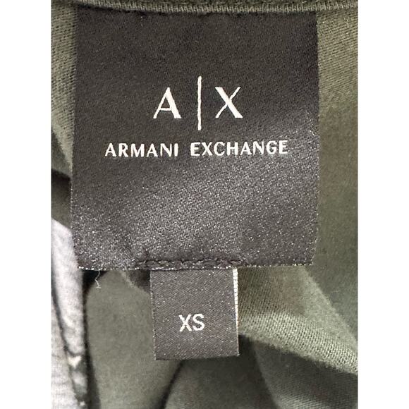 Armani Exchange green tan Camp short sleeves polo shirt size XS - Picture 3 of 8